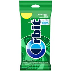 Orbit Sugar Free Spearmint Flavour Chewing Gum for Clean & Healthy Teeth-6.6gm