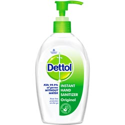 Dettol Original Germ Defence Instant Hand Sanitizer Kills 99.9% Germs-200ml Pump