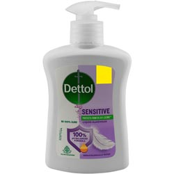 Dettol Sensitive Liquid Handwash Protects from 99.99% Germs-200ml Pump