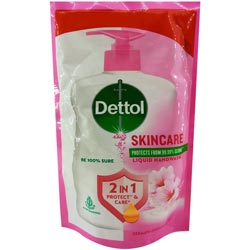 Dettol Skincare Liquid Handwash ills 99.99% Germs-175 Refill Pack