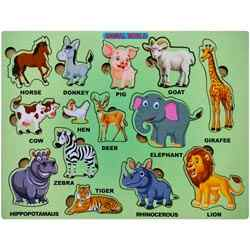 Wooden Animal World Montessori Board