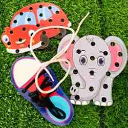 Wooden Lacing Set Combo