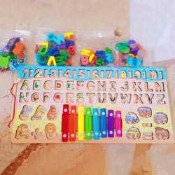 Xylophone Board with Alphanumeric and Fishing