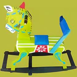 Wooden Rocking Horse(Random Color)
