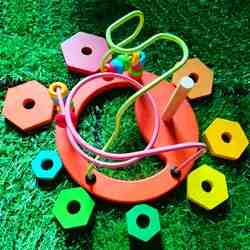 Beads Around the Tower with Shape Sorter