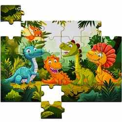 30 Pieces Puzzle Wooden Dino 2
