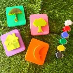 Foam Stamp with Color Palette