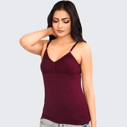 Prithvi Joy Cup Cotton Adjustable Bra Attached Slips(Pack of 10)