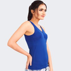 Prithvi Suguna Cotton Bra Attached Flat Slips(Pack os 10)