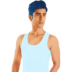 SKC Premium RN Men Cotton Sleeveless White Vest