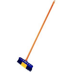 Steel Handle Plastic Bristles Fancy Broom-color,design may slightly vary