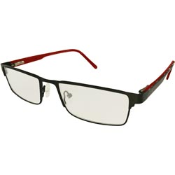 Full Metal Square Frame Dual Color Power Glass Frame with Side Grip Spring-RED