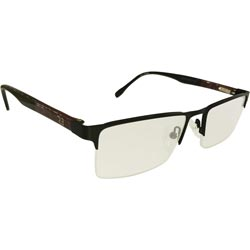 Half Metal Square Frame Dual Color Power Glass Frame with Side Grip Spring-Brown