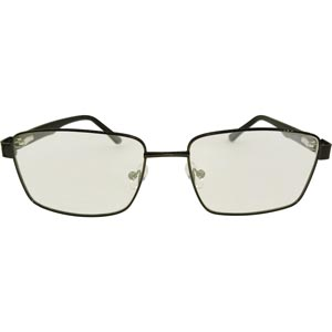 Full Metal Square Frame Power Glass Frame with Side Grip Spring-Grey