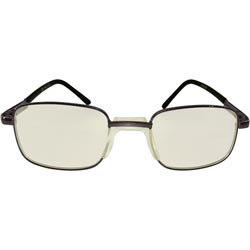Full Metal Square Frame Sunglass with Nose Grip and Spring for Side Grip-Grey