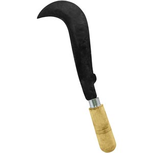 Iron Made Coconut Cutter with Wooden Hand Grip/Arival,H=32cm(Art No:260)