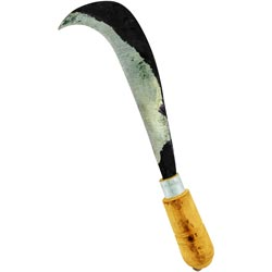 Small Iron Made Arival/Aruval/Aruva/Cutter with Wooden Handle(H=22.5cm)
