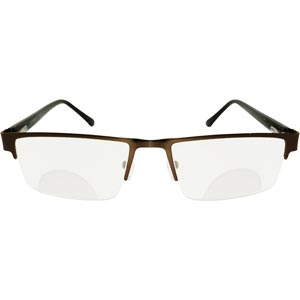 Half Metal Frame Bifocal Dual Lens Sunglass Upto 3 Power with Spring for Side Gr