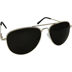 Stylish Full Metal Frame Black Lens Sunglass with Spring for Side Grip-BLACK